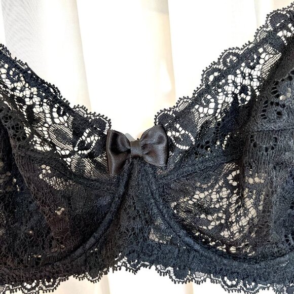 NWT Ritratti Milano Black Lace Underwire Bra / Bralette 36B - Picture 8 of 13